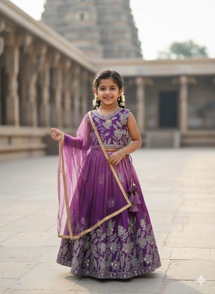 PRESENTING NEW DESIGNER  LAHENGA SET Chinon Surat wholesale kidswear suppliers - wholesale export